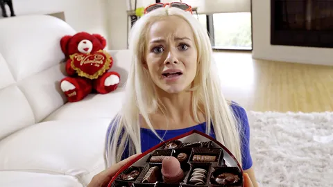 He surprises his platinum-blonde stepsister with a freaky bounty